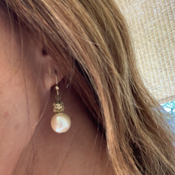 Set of 3 pearl look earrings - Picture 4 of 5